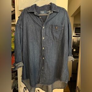 Polo by Ralph Lauren oversize fit denim shirt Blue Button Down Shirt
